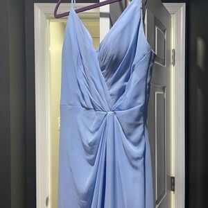 Morilee Cornflower Blue bridesmaid dress.